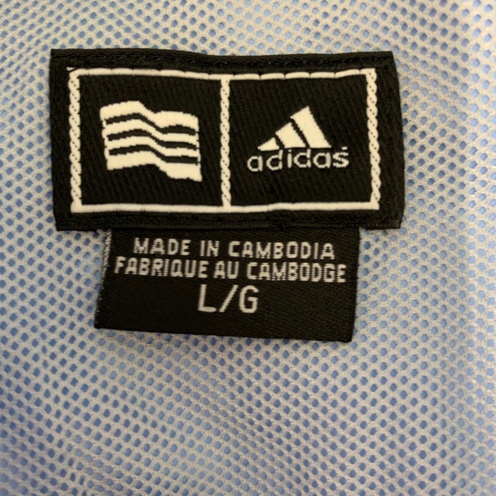 Adidas R Blue Rain Proof Vest Lined Weather Zipper - Picture 5 of 5